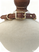 Cold Mist Smoky Gradient Cracked Crystal Pet Collar With Silver Bell, Leather Adjustable Buckle Decorative Necklace For Small Medium Cats & Dogs - Image 5